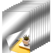 Zonon Flexible Mirror Sheets Self Adhesive Non Glass Mirror 6 x 9 Inches 10