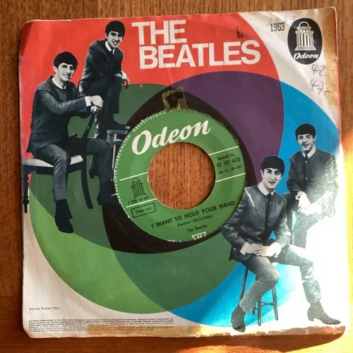 Beatles I Want To Hold Your Hand / Roll Over Beethoven 7" (EX/VG)63 Odeon RARE!
