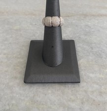 Beautiful Sterling Silver 925 Tapered Textured Ring Size 5