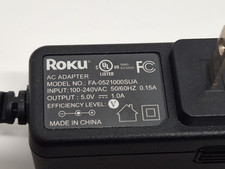 Genuine ROKU AC Adapter FA-0521000SUA Power Supply Cable Cord 5V 1.0A TESTED