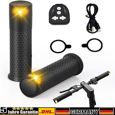 2x E Scooter Blinker mit Griff Blinklicht Roller Griff Licht Warnlicht Rücklicht