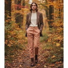 A New Day Roasted Brown Cuffed Rayon Blend Pants Size 12