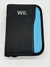 Nintendo Wii Carrying Travel Case for Remote, Nun Chuck, 3 Discs Black  Blue