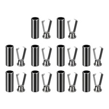 10Pcs Shoelace Tips Alloy Shoelace Head, Metallic Black Shoelace Tip Replacement