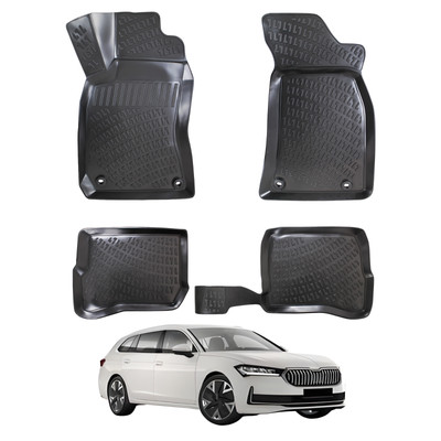 Floor Mats fits Skoda Super B 2024-2025 | Custom Fit Floor Liner for Cars 
