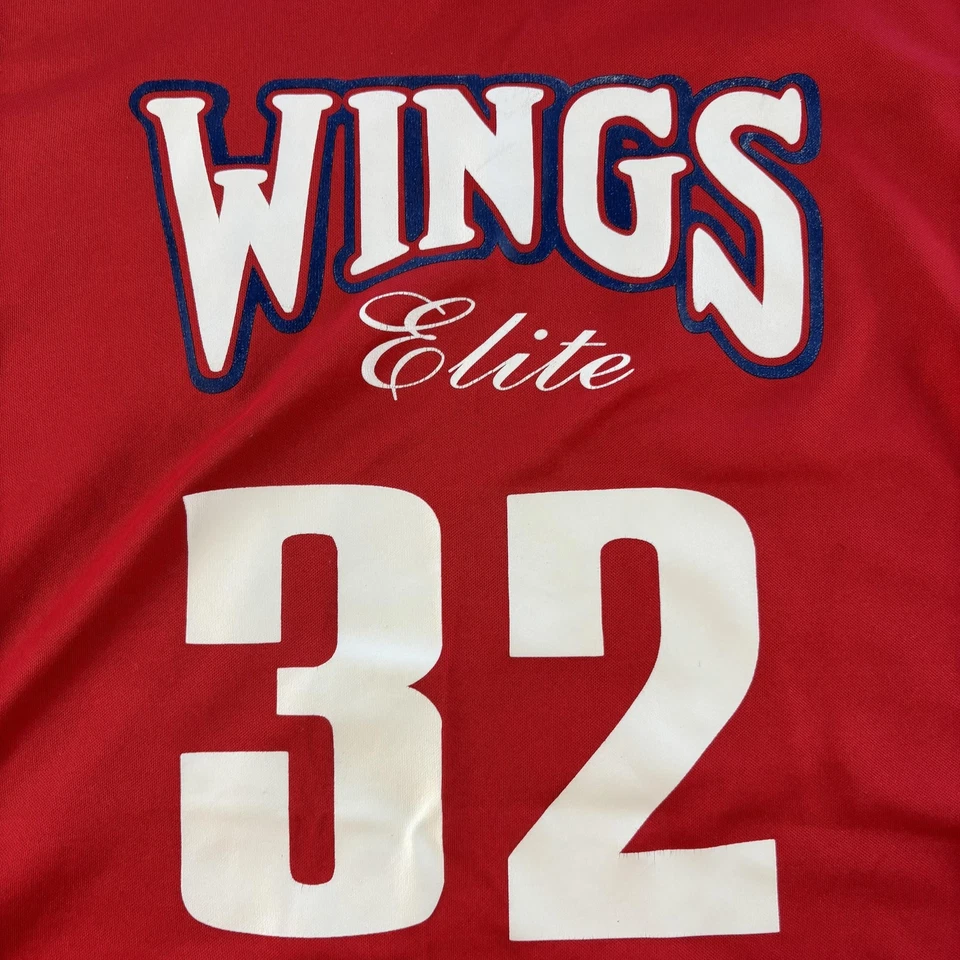 Camiseta de basquete Nike Team Wings Elite masculina 2XL vermelha sem mangas uniforme AAU 32 - Imagem 3 de 4