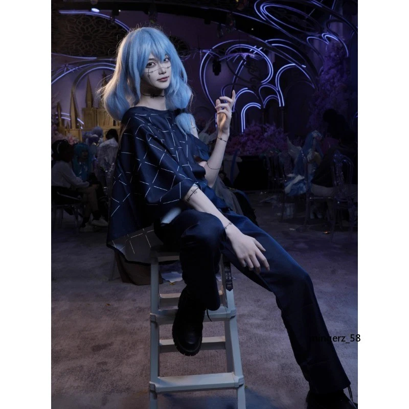 Peruca fantasia cosplay anime Jujutsu Kaisen desenho animado Mahito roupas de festa de Halloween  - Imagem 2 de 4