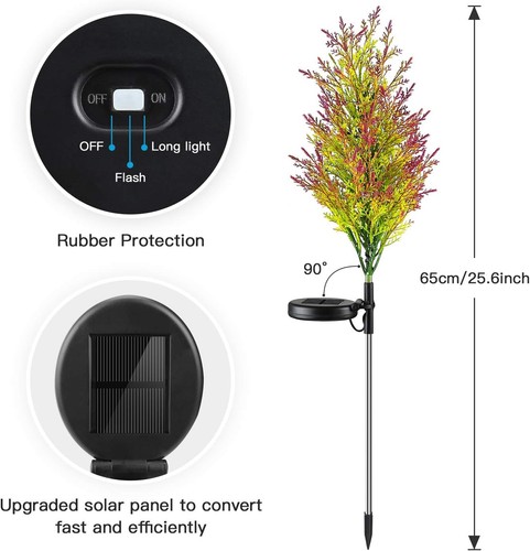 Christmas Tree Stake LED Light Waterproof Solar Powered Garden Yard Decoration - Picture 18 of 21