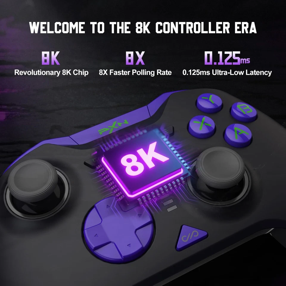 8K Wireless Gaming Controller for PC, Switch, Android, iOS - Dual Vibration - Image 2 of 4
