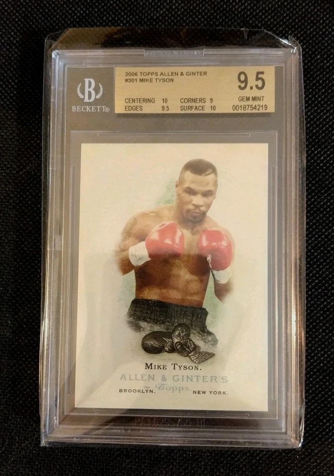 2006 Topps Allen & Ginter Mike Tyson Rookie RC #301 BGS 9.5 GEM 1st TOPPS - Image 2 of 3
