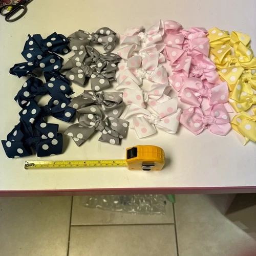 Hair Bows 4” Set Of 25 NEW