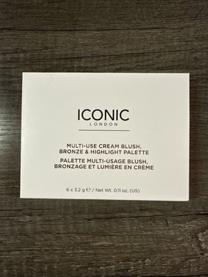 Iconic London Multi-Use Cream Blush, Bronze & Highlight Palette, 0.11 oz