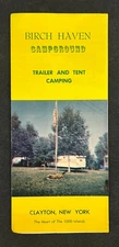 1950s Birch Haven Campground Trailer Tent Camp Clayton NY VTG Travel Brochure