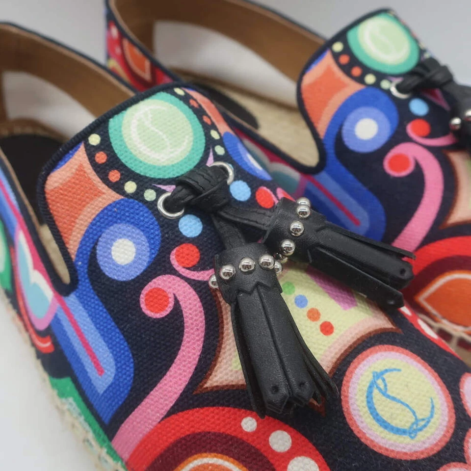 Alpargatas Christian Louboutin Relax Max Multicolor Impreso Lona Talla 41 Foto 2 de 4