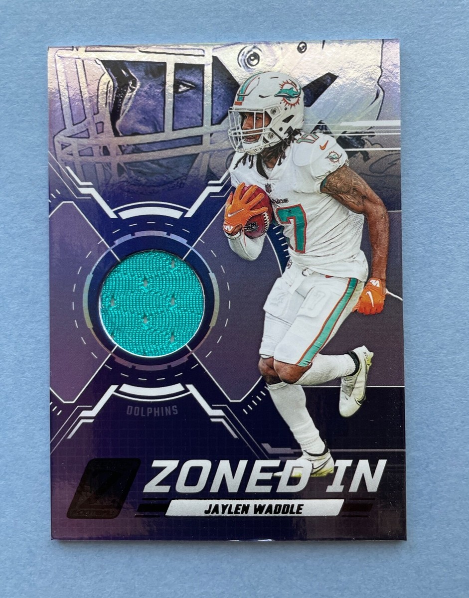 2023 Panini Zenith Football Jaylen Waddle Zoned In Patch #ZI-JWE