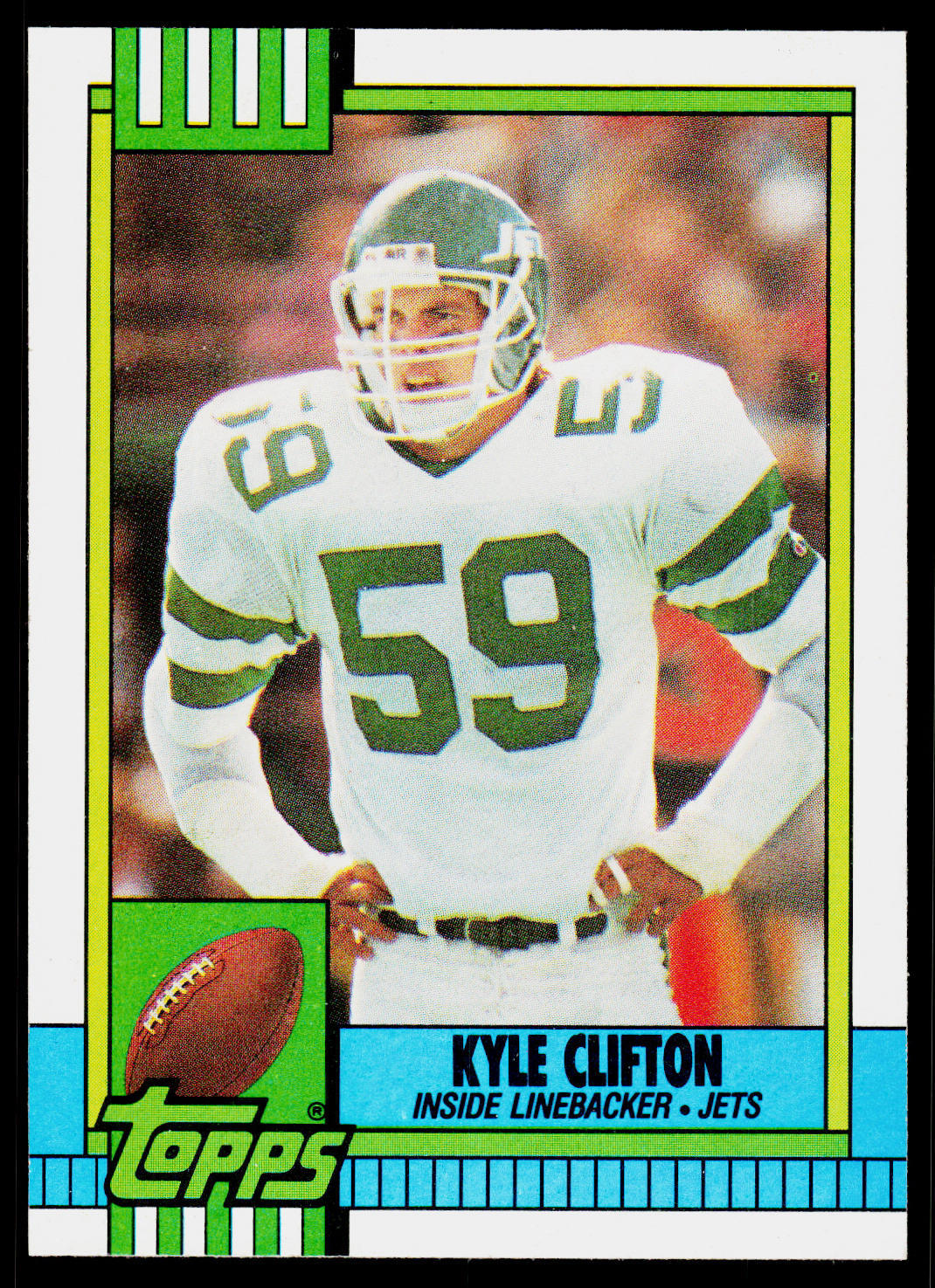 Kyle Clifton, 1990 Topps, #462, New York Jets,