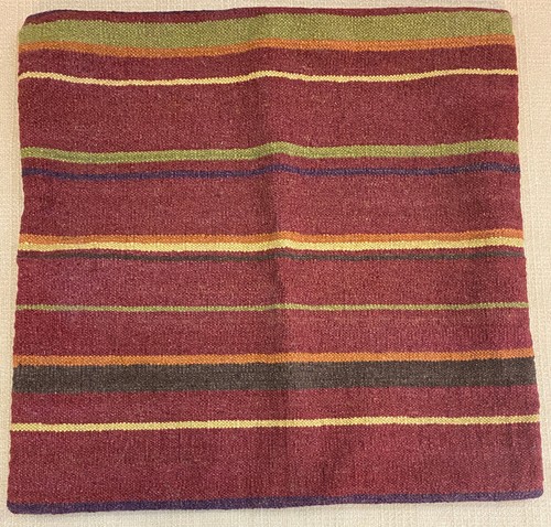 Pottery Barn Kilim Southwestern Striped Wool Pillow Cover Boho 22” Sham