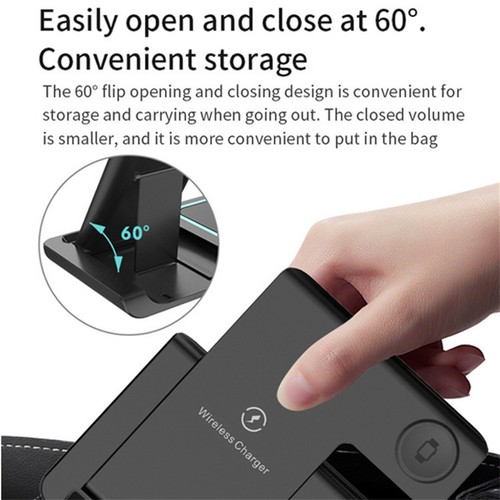 3in1 Wireless Phone Charger Dock Station Fast Charging 15W for Apple Watch Mobil - Zdjęcie 4 z 6