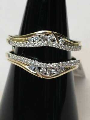 Wedding Enhancer Wrap Ring 14K Yellow Gold Finish 0.50 Ct Simulated Diamond Ring