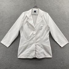 Barco Uniforms Womens Size 12 White Style 1112 Button-up Lab/Spa Technician Coat