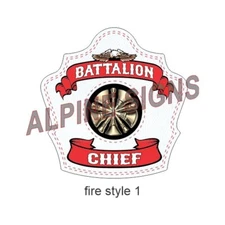 Fire Chief Engineer Firefighter Helmet Front Shield sticker -  Custom for You!