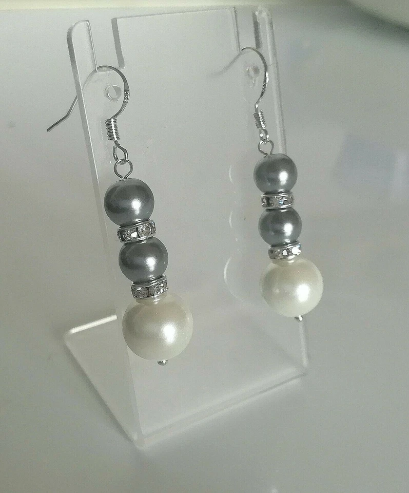 COLLANA PERLE AKOYA GIAPPONESI GRIGIO ARGENTEO PERLA SOUTH SEA BIANCA +ORECCHINI - Immagine 3 di 4