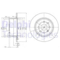 Delphi 2X Bremsscheibe Hinten Ø270 Mm Voll FüR Opel Calibra A 85_ 2.0I Vectra