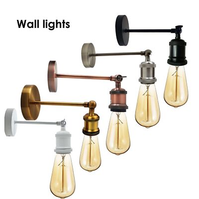 Modern Vintage Retro Industrial Rustikal Wandleuchte 2x Wandleuchte Lampenfassung Leuchte