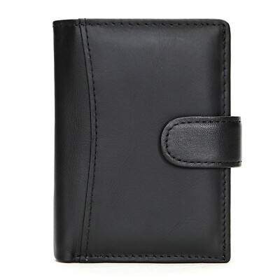 Mens RFID Leather Wallet Anti-Theft Multi-Card Holder Coin Pocket