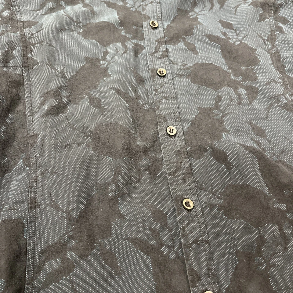 Camisa de vestir Ted Baker para hombre 15,5 azul rosa patrón manga larga abotonada floral Foto 2 de 4