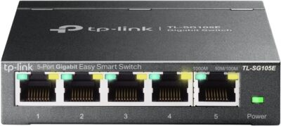 TP-Link TL-SG105E 5-Ports Gigabit Easy Smart Managed Netzwerk Switch Schwarz