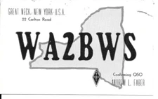 QSL  1960  Great Neck New York  radio card