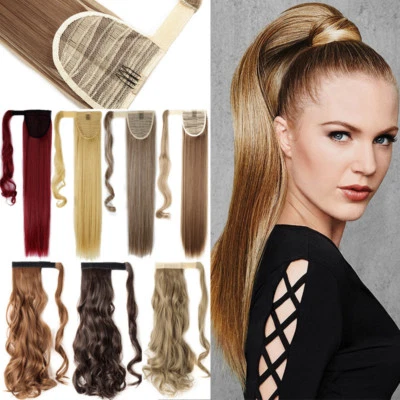 Ombre Ponytail Long 17-26Inch Wrap Around Hair Extension Elegant THICK Pony Tail