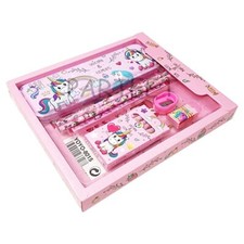 Giftset with 6 Pencils, 1 Unicorn Metal Pencil Box, 1 Sharpener, 1 Unicorn Erase