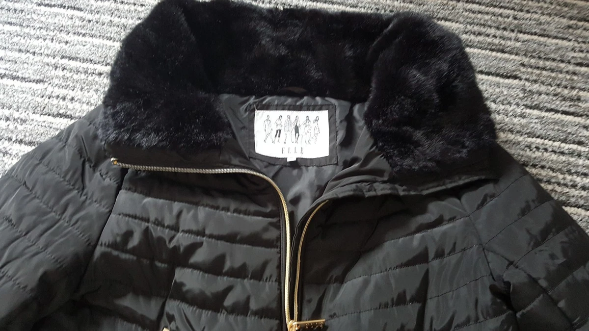 Elle black store padded jacket