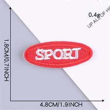 SPORT word Embroidery Iron On Applique W1.9" X H0.7" Patch 3056