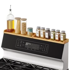 SpaceAid 30" Wide Kitchen Shelf Organizer for Stove, 30" Wide, Natural 