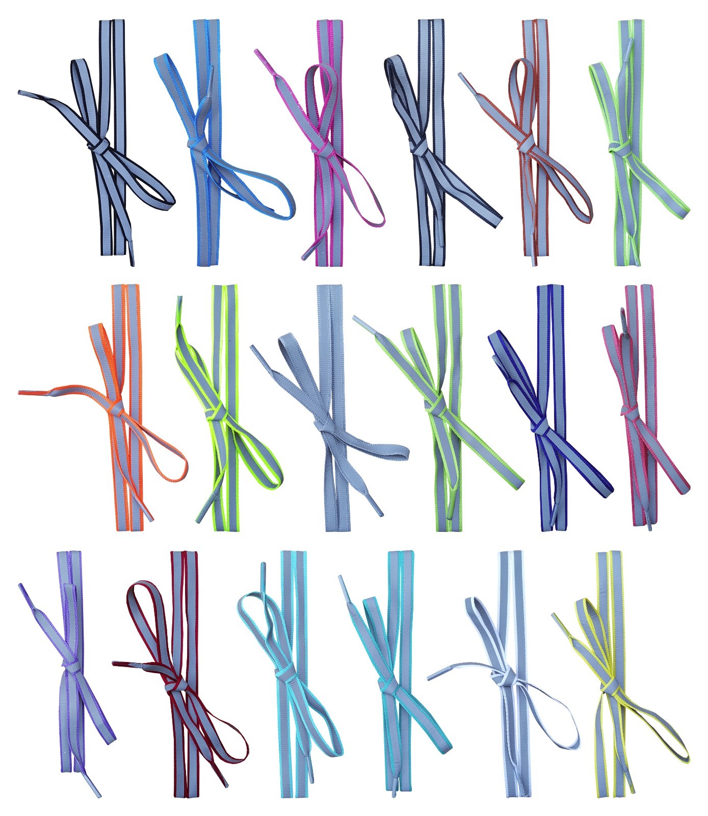 BLUE REEF Cordones Plano Deporte Zapatillas Botas Montaña Recortado Reflectante