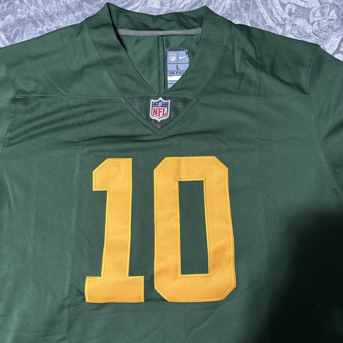 Jordan Love Jersey Large Green Bay Packers Alternate #10