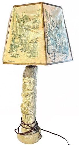 Vintage Plasto Chicago Lamp Base W/ Paul Bawcombe Lamp Shade - Picture 4 of 8