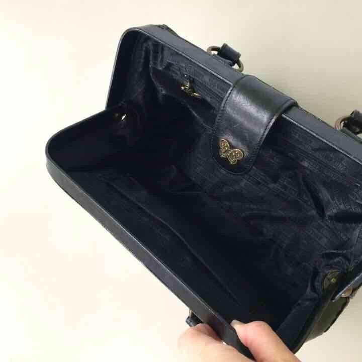 ANNA SUI Leather Mini Doctor Handbag Shoulder Bag Purse 2way