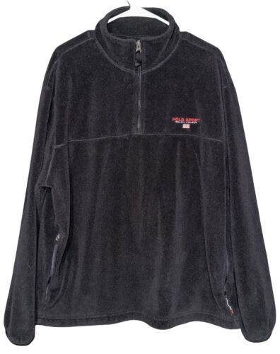 Y2K Vintage Polo Sport Mens XL Ralph Lauren Fleece 1/4 Zip Pullover Polartec