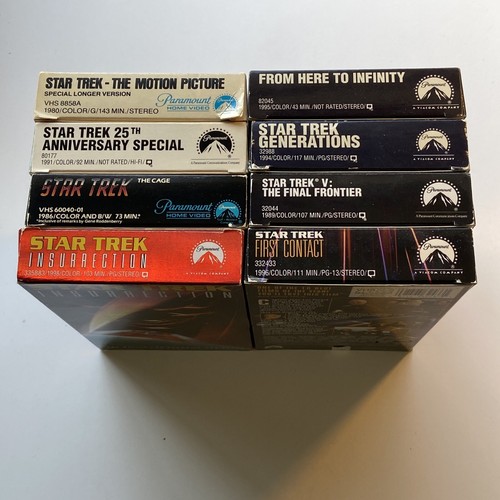 Star Trek VHS Lot 8 Movie TV Show Collection Cage Infinity Insurrection Sci-Fi - Picture 3 of 20