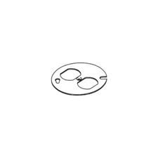 Steel City 300-DR, 3-1/2", Steel, Duplex, Flat, Octagon Outlet Box Cover , 1pc