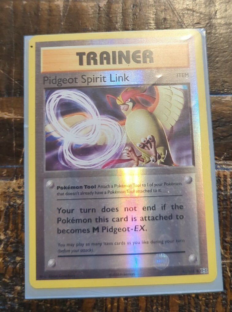 2016 pidgeot spirit link trainer Holographic Pokémon card 81/108