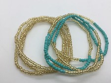 2 PC Handcrafted Waist Beads Jewelry African Bohemia Bracelets Anklet New 2821