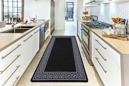 Non Slip greeky Runner Rug Living Room Carpet Bedroom Hallway Kitchen Floor Mat - Picture 10 of 68