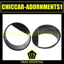 2PCS BLACK FRONT HEADLIGHT LAMP FRAME TRIM COVER FOR 2018+ JEEP GLADIATOR JL JT 