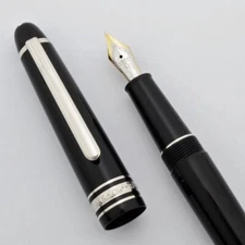 MONTBLANC MEISTERSTUCK 145 FOUNTAIN PEN Platinum M Nib  Leather case unique gift