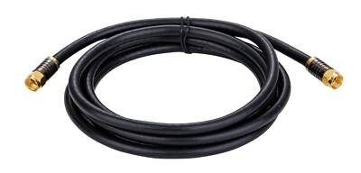 #ad #ad RG6 Quad Cable Black White Coax Coaxial F Extension Wire Satellite TV Antenna $9.45